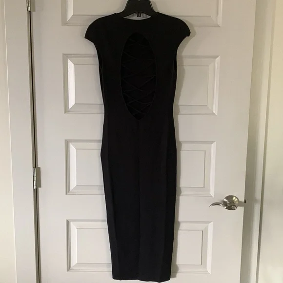 NWOT ELISABETTA FRANCHI Black Sheath Dress - Picture 7 of 14